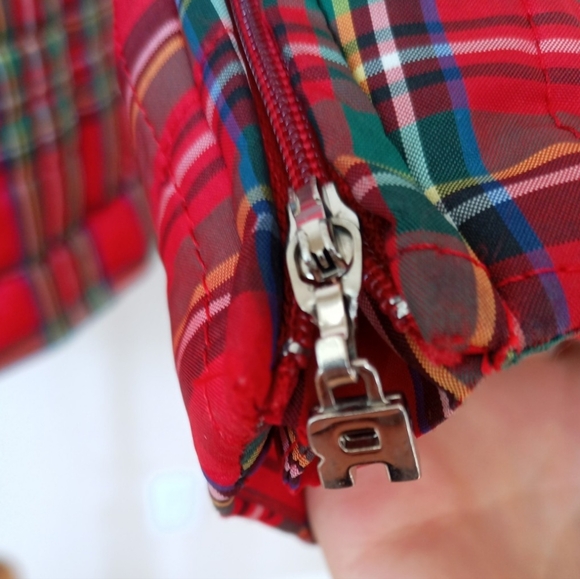 Ralph Lauren Red Plaid Puffer Jacket - Picture 3 of 7